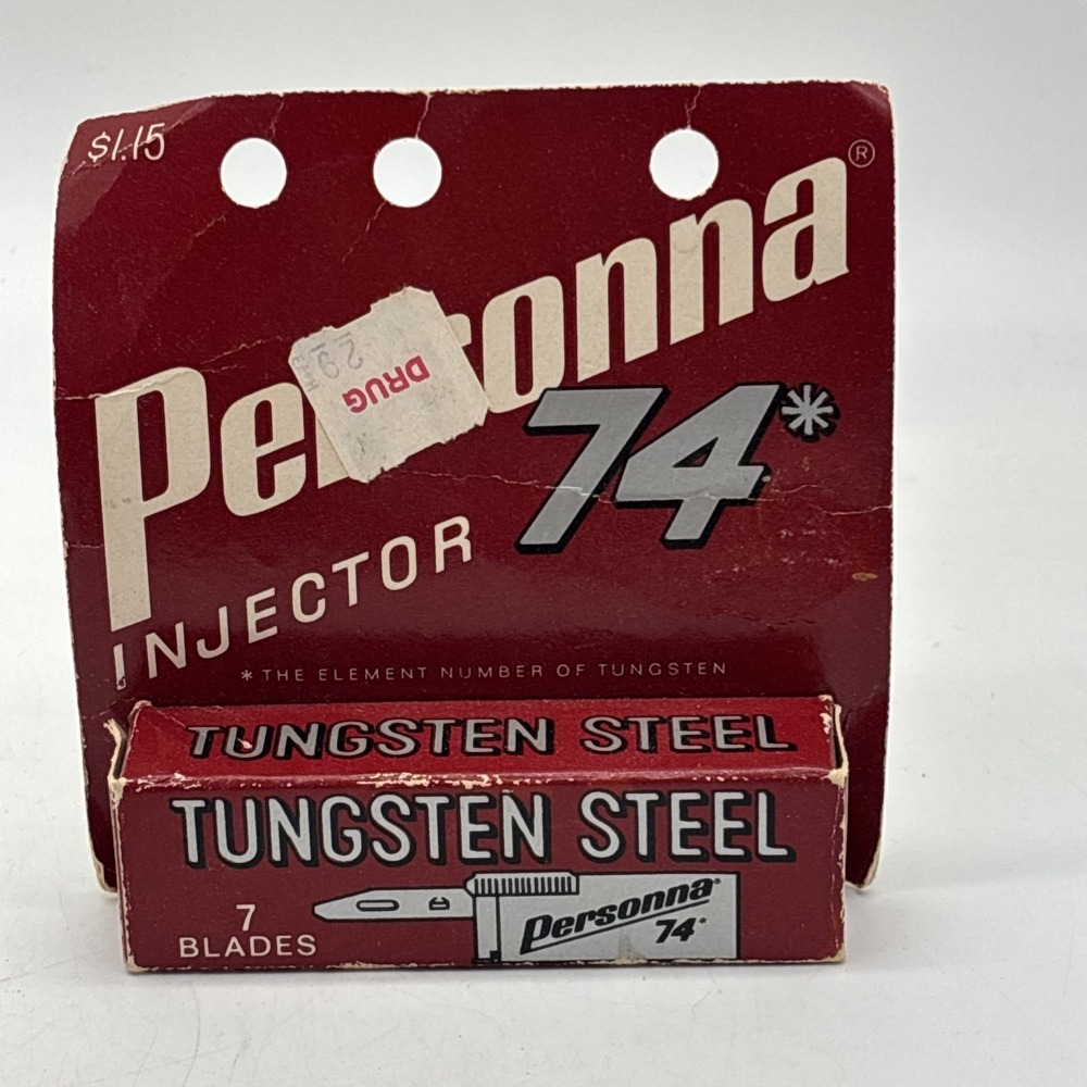 Personna 74 Tungsten Steel Injector Razor Blades (7 Pack) NOS NIB #2337 Vintage